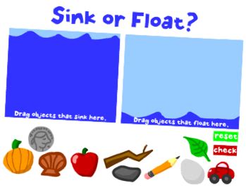 It can be one of the best and interesting science activities for kindergarten. Sink or Float online drag & drop activity | Smart board ...
