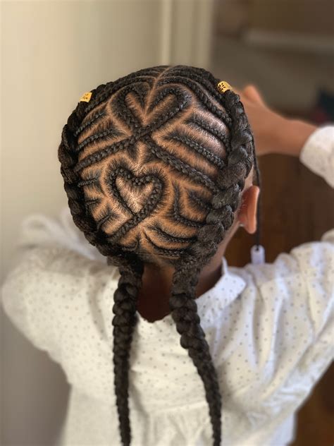 Heart Design For Braids Black Kids Hairstyles Girls Hairstyles