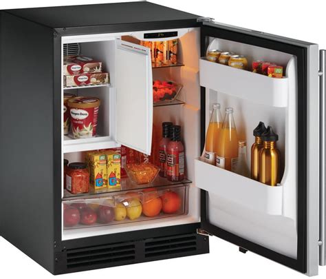 The refrigerator will be used inside of a bedroom so quiet operation and a relatively small size is necessary. U-Line 2175RFS01 24 Inch Built-in Compact Refrigerator ...