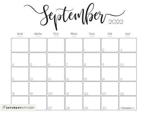 Elegant Printable Calendar 2022 By Saturdayt Readers Favorite