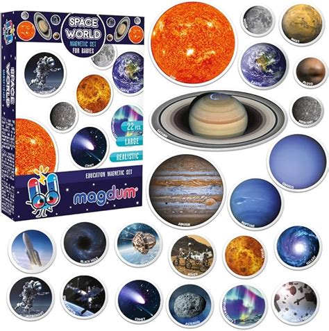 magdum Rymdfoto solsystem lärande magneter för barn planet astronomi