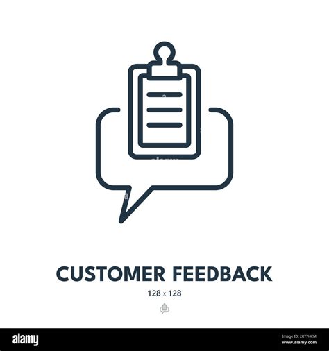 Customer Feedback Icon Review Rating Ranking Editable Stroke Simple Vector Icon Stock