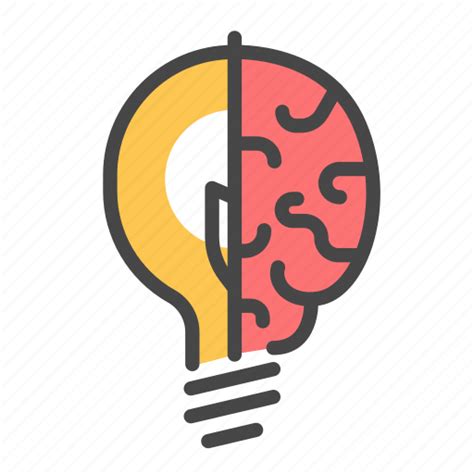 Brain Concept Creative Idea Light Bulb Think Thinking Icon
