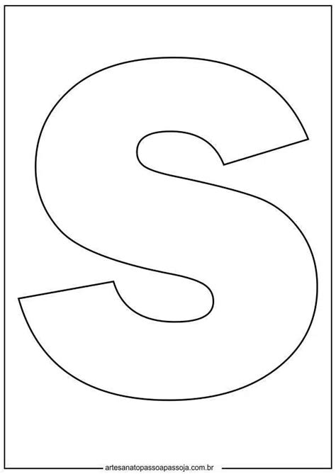 Moldes da letra S para imprimir em vários tamanhos e formatos Artesanato Passo a Passo