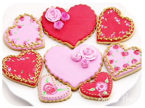 Kishmish Kitchen Decorated Sugar Cookies Valentines Day Hearts