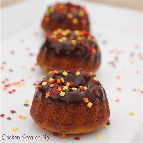 Top tip for making mini christmas cakes. Pumpkin Chocolate Chip Mini-Bundt Cakes