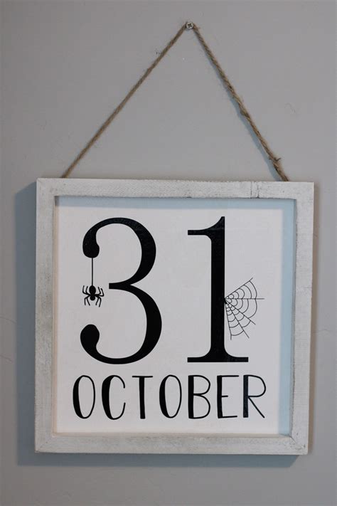 October 31st Sign Halloween Decor Etsy