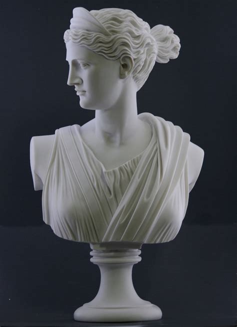 Artemis Diana Bust Head Greek Roman Goddess Statue Sculpture