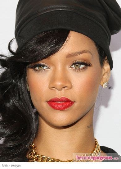Rihanna Eyebrows Red Lip Makeup Beauty Makeup Hair Makeup Hair
