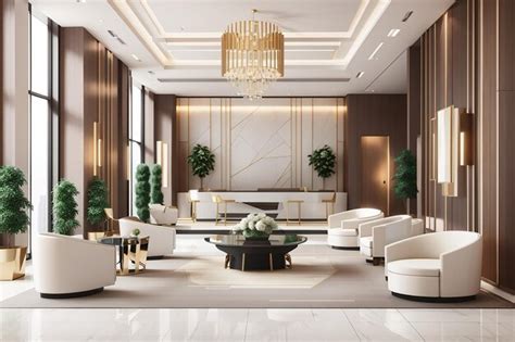 Premium Ai Image 3d Rendering Modern Luxury Hotel And Office