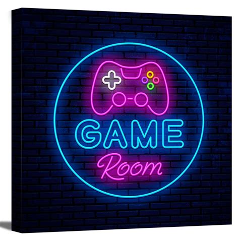 Game Room Neon Sign Effect Glowing Gaming Controller Game Etsy
