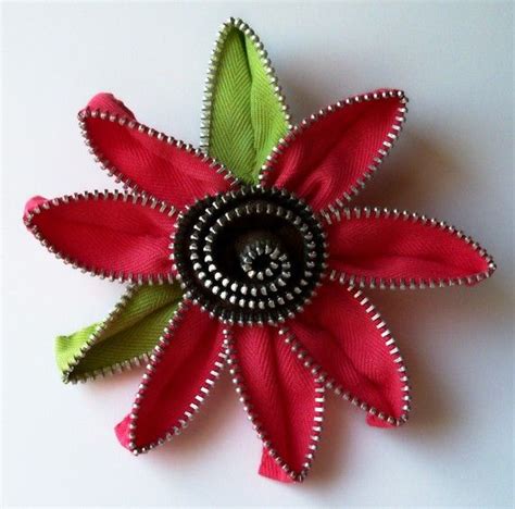 Zipper Flower Pin By Zip Pinning Zipper Flowers Zipper Crafts