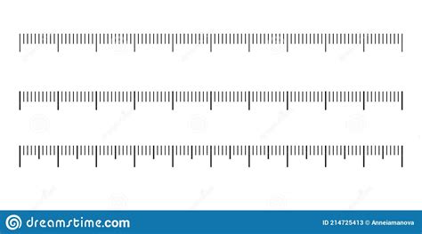 The Measurement Scale For The Ruler Stock Vector Illustration Of