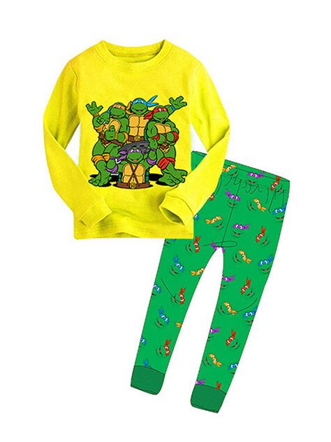 Bmnmsl Boy Mutant Ninja Turtles Nightwear 2pc Pajamas Set