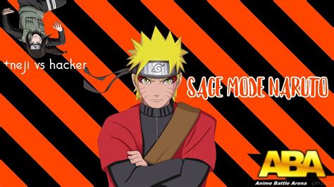 Sage Mode Naruto In 2v2s Neji Hacker Fight In Roblox Aba Youtube