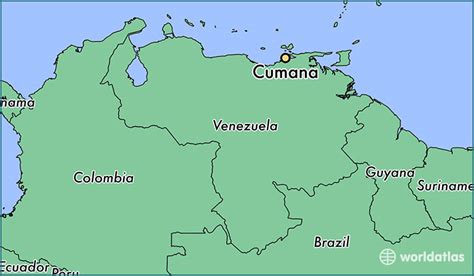 Where Is Cumana Venezuela Cumana Sucre Map