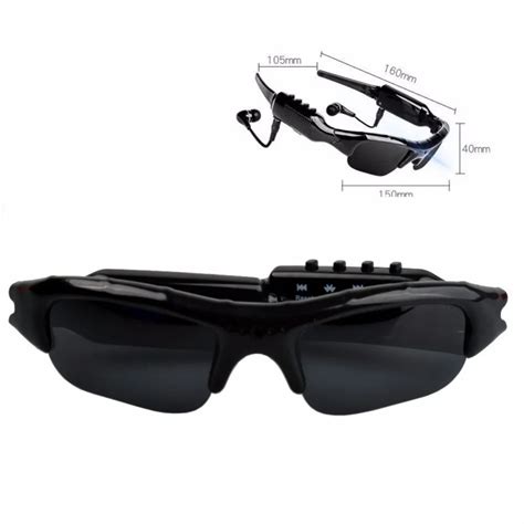 1080p Digital Sunglasses Mini Camera Bluetooth Mp3 Player Dv Dvr Sport