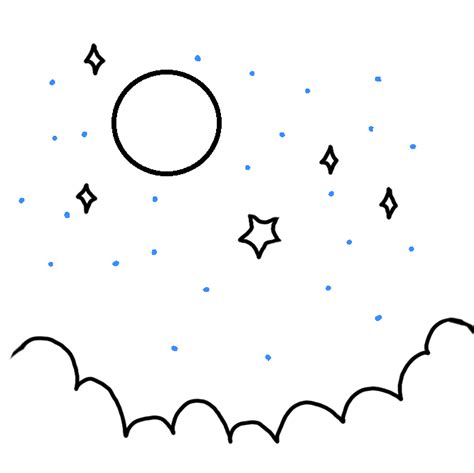 How To Draw A Night Sky Step By Step Easy Drawing Guides Drawing Howtos