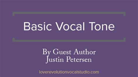 Basic Vocal Tone Liz Johnson Voice Blog
