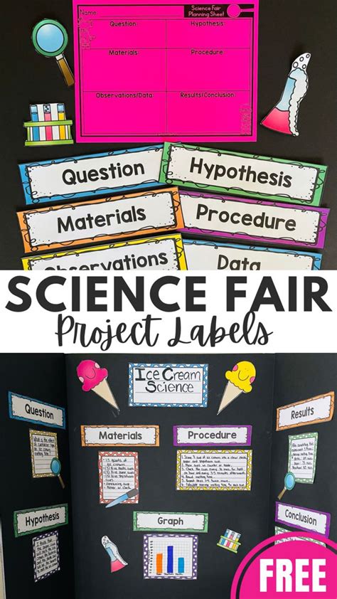 Free Printable Science Fair Board Labels Web Science Fair Project