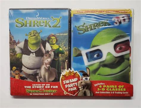 Shrek Swamp Party Pack Shrek 2 Plus Shrek 3 D Swamp Party 2 Dvds