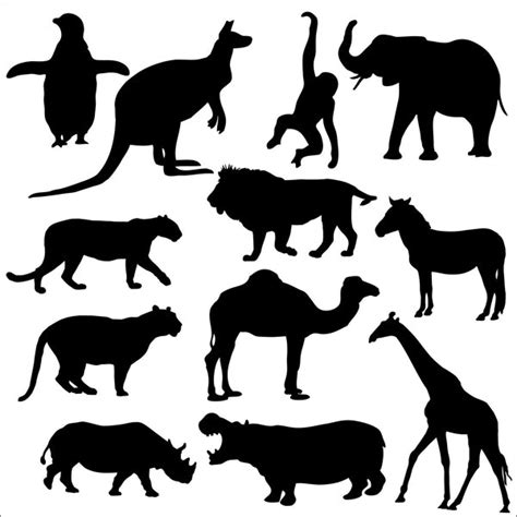 12 Wild Animals Stencil 10 Mil Mylar Reusable Pattern