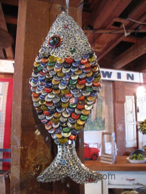 20 Beer Cap Art Ideas Beer Cap Art Bottle Cap Art Folk Art Fish