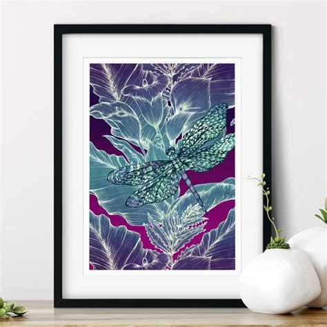 Dragonfly Lily Limited Edition Giclée Art Print By Jessica Wilde