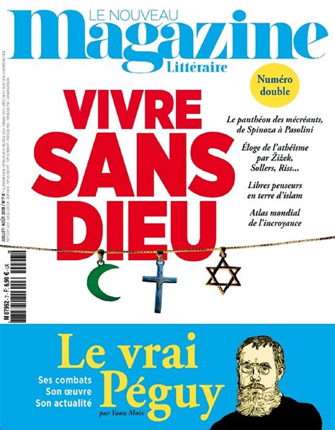 Le Nouveau Magazine Littéraire N°7 Juillet Août 2018 Télécharger Des Magazines Journaux Et