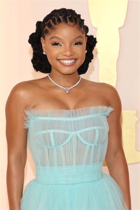 Halle Bailey Oscars 2023 Vanity Fair Party Style Fashion Red Carpet