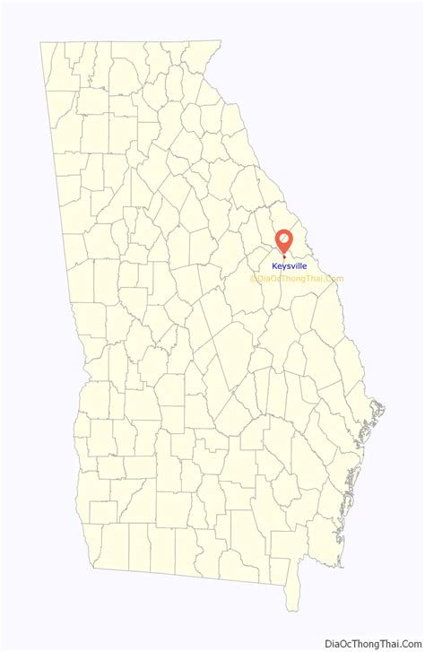 Map Of Keysville City Georgia