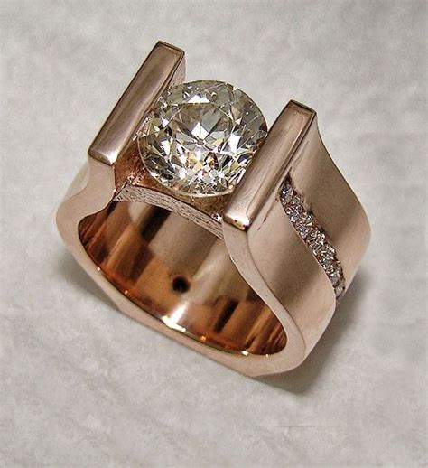 Large Gem Rings Gemstones And Pearls By Peter Barr Rose Gold Mine Cut Diamond Ring Gem Ring