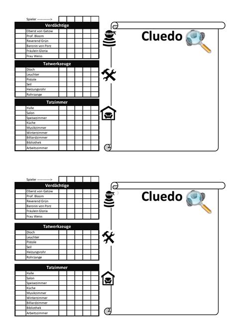 Home » cluedo block druckvorlage pdf. Das ist einen Vorlag für Cluedo Spiel zum Ausdrucken. Viel Spaß :) | Cluedo spiel, Brettspiele ...