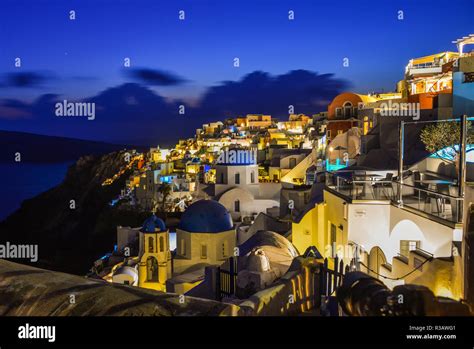 Night Scene Of Santorini Island Greece Santorini Is The Most Popular