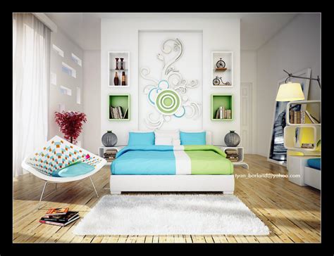 Home Renovations Green Color Bedrooms Interior Design Ideas