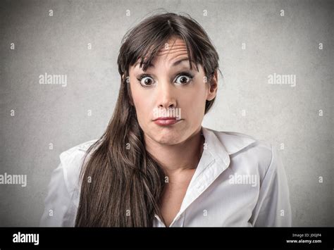 Woman Feeling Doubtful Stock Photo Alamy