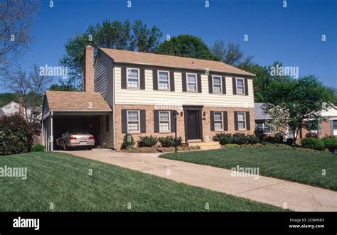 Suburban American Middle Class House Alexandria Virginia Usa Stock