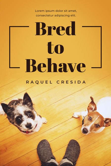 Bred To Behave Dog Fiction Premade Book Cover For Sale Beetiful