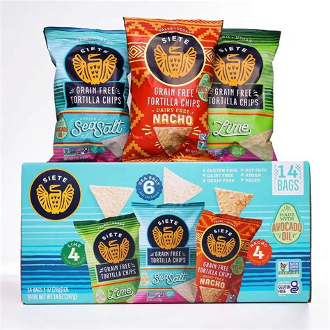Siete Chips Variety Pack 1 Ounce Pack Of 14
