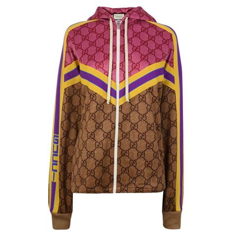 Gucci Womens Gg Hooded Jacket Tracksuit Tops Flannels