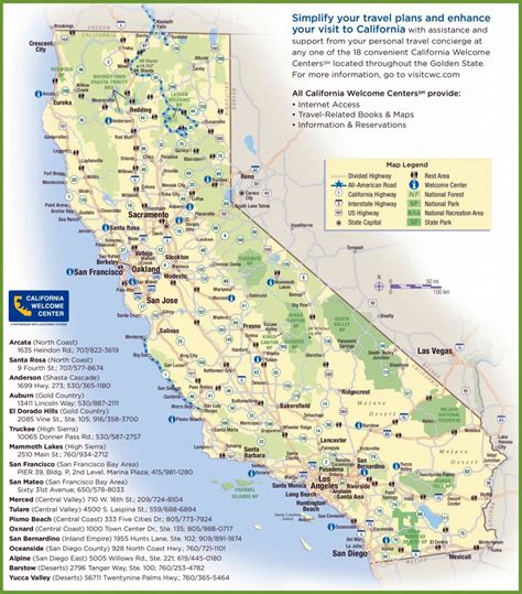 California Sightseeing Map Printable Maps