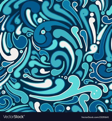 Abstract Swirl Seamless Pattern For Your Design Vector Image Seamless