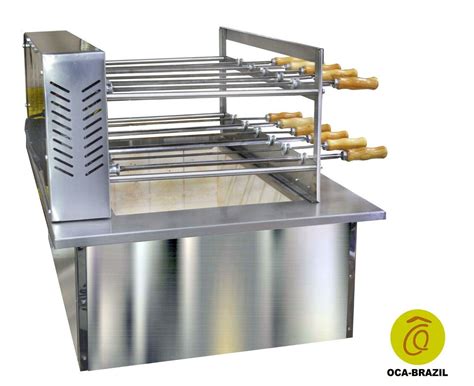 Brazilian Bbq Charcoal Grill With Firebox 11 Skewers Oca Brazil Barbecues Grills And Smokers