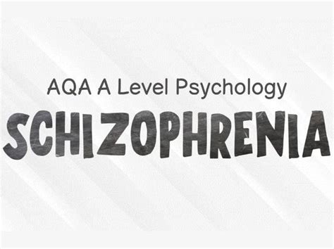 Aqa A Level Psychology Schizophrenia Revision Cards Teaching Resources
