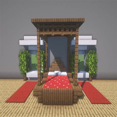 DecoraciÓn De Cama Matrimonial En Minecraft Decoración De Unas Casas