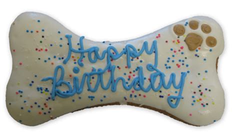 K9 Granola Factory Happy Birthday Dog Bone Blue