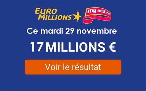Résultats Euromillions Du Vendredi 27 Mai 2022 - Résultat Euromillions My Million ⇒ Tirage du mardi 29 novembre 2016