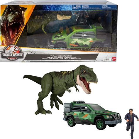 Jurassic World Legacy Tyrannosaurus Rex Ambush Toy Vehicle And Action Figure Set Brickseek