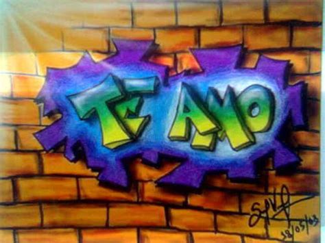 Six Picture Of Graffiti Te Amo For Valentine Day Graffiti Tutorial