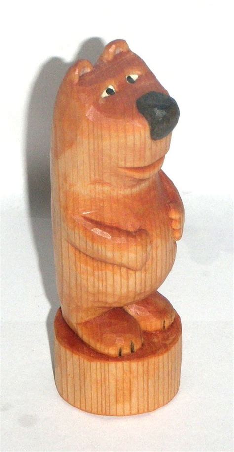 Carved Bear Stick Topper
